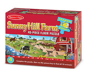 Picture of Search & find sunny hill farm floor  puzzle 48 pcs