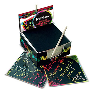 Picture of Box of rainbow mini notes 125 cards
