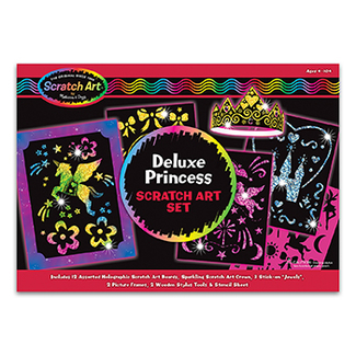 Picture of Deluxe princess scratch art set