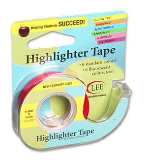 Picture of Removable highlighter tape  fluorscent purple