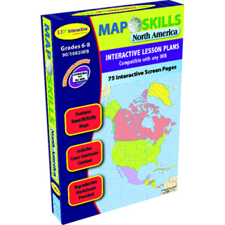 Picture of Map skills north america  interactive whiteboard software