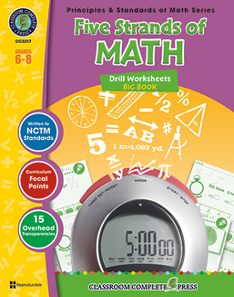 Picture of Drill sheets five strands of math  big book gr 6-8 principles math