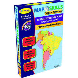 Picture of Map skills south america  interactive whiteboard software