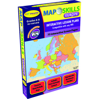 Picture of Map skills europe interactive white  board software