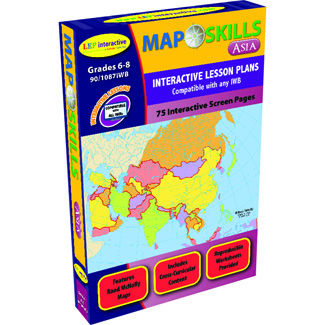 Picture of Map skills asia interactive  whiteboard software