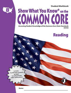 Picture of Gr 8 student workbook reading show  what you know on the common core