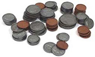 Picture of Treasury coin assortment 460/pk  set plastic realistic