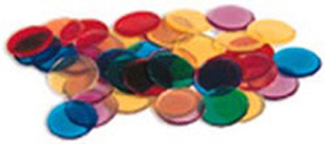 Picture of Transparent counters 250-pk 3/4 6  colors