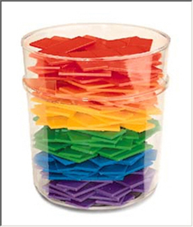 Picture of Rainbow premier pentominoes 6  sets in clear tub