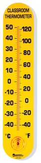 Picture of Classroom thermometer 15h x 3w  fahrenheit/celsius