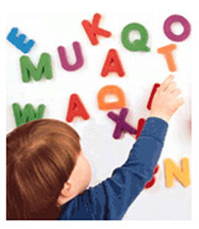 Picture of Jumbo magnetic letters 40/pk  uppercase 2-1/2 bucket