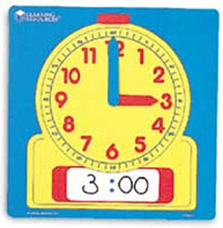 Picture of Write-on/wipe-off demonstration  12 square clock