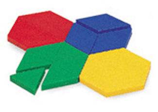 Picture of Pattern blocks mini-set 100/pk  5cm plastic
