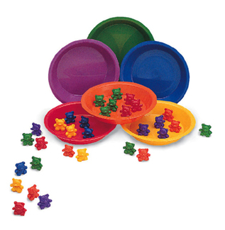 Picture of Baby bear sorting set 102 bears 6  colors 6 bowls