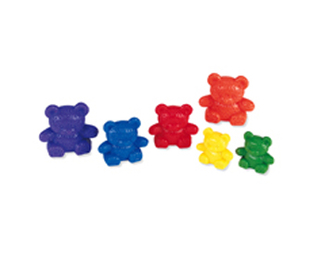 Picture of Three bear family rainbow 96/pk  set 3 sizes 6 colors