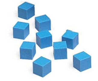 Picture of Base ten units plastic blue 100 pk  1x1x1cm