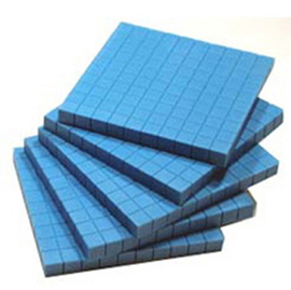 Picture of Base ten flats plastic blue 10/pk  1x10x10cm