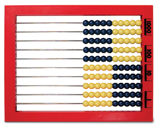Picture of 2 color desktop abacus