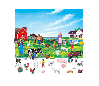 Picture of Farm set 6in figures with unmounted  background