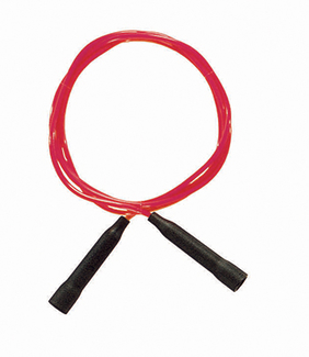 Picture of Speed rope 7 red vinyl w/ plastic  shaped black handles