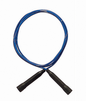 Picture of Speed rope 8 blue vinyl w/ plastic  shaped black handles