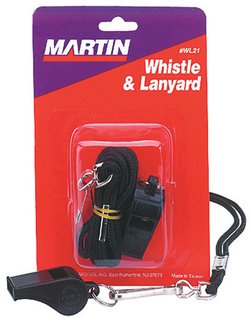 Picture of Whistle & lanyard no p20 & lanyard  on blister card