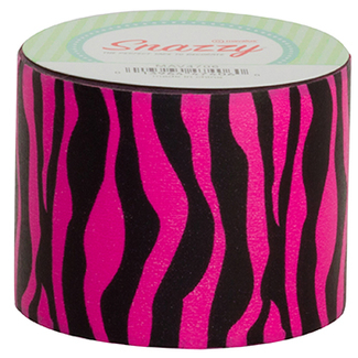 Picture of Snazzy tape black & pink zebra  stripe