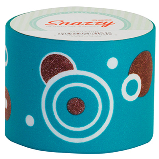 Picture of Snazzy tape brown graphic circles  on turquoise