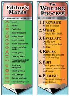 Picture of The writing process and editors  marks bookmarks