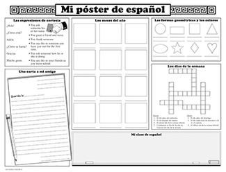 Picture of Basic spanish activity posters