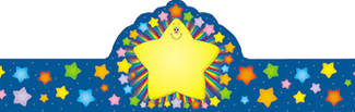 Picture of Rainbow star crowns 30/pk