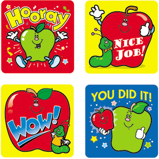 Picture of Stickers apples 120/pk acid &  lignin free