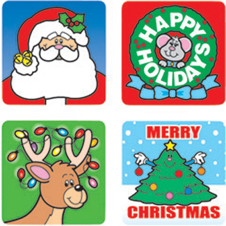 Picture of Stickers christmas 120/pk acid &  lignin free