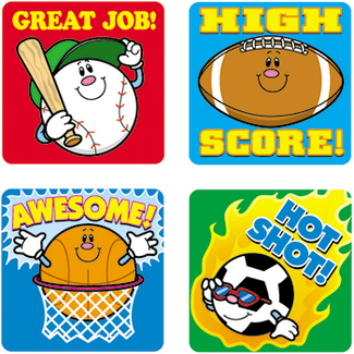Picture of Stickers sports 120/pk acid &  lignin free