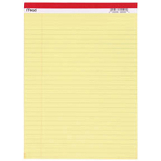 Picture of Legal pad 8.5x11.75 50 ct canary