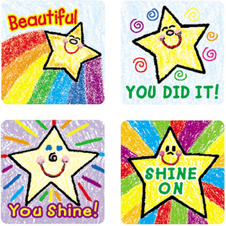Picture of Stickers stars kid-drawn 120/pk  acid & lignin free