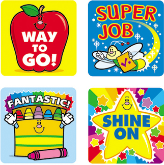Picture of Stickers winning words 120/pk acid  lignin free