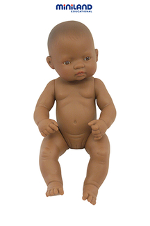 Picture of Newborn baby doll hispanic girl  12-5/8l
