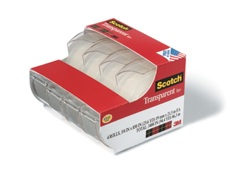 Picture of Scotch transparent tape 4 pack  3/4 x 850