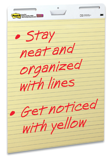 Picture of Post-it self-stick easel pads 2/pk  yellow lined