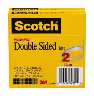 Picture of Scotch double sided tape 2 pack  1/2x900