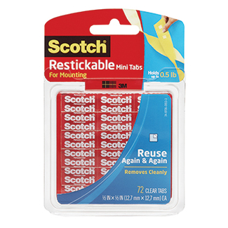 Picture of Scotch reusable tabs .5 in 72  squares