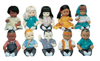 Picture of Dolls multi-ethnic 10-doll school  set