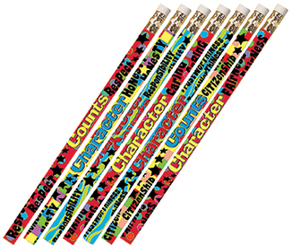 Picture of Character matters 12pk motivational  fun pencils