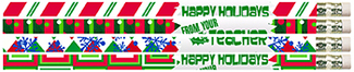 Picture of 12pk happy holidays from your  teacher pencils
