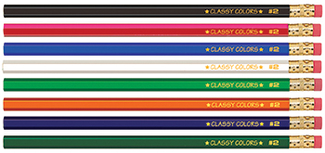 Picture of Musgrave no 2 dozen wood case hex  pencils assorted colors