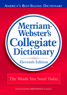 Picture of Merriam websters collegiate  dictionary 11th ed laminated