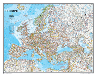 Picture of Europe wall map 30 x 24