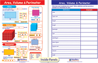 Picture of Area volume & perimeter visual  learning guide math gr 3-5