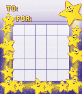 Picture of Smiley stars motivational charts